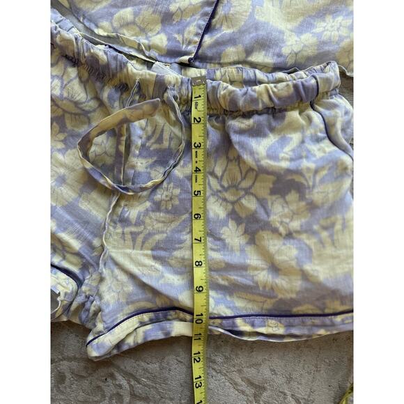 The Lazy Poet Pajama Set Women’s Medium – Nina Sleepy Monkey Pattern 100% Linen - Picture 4 of 8